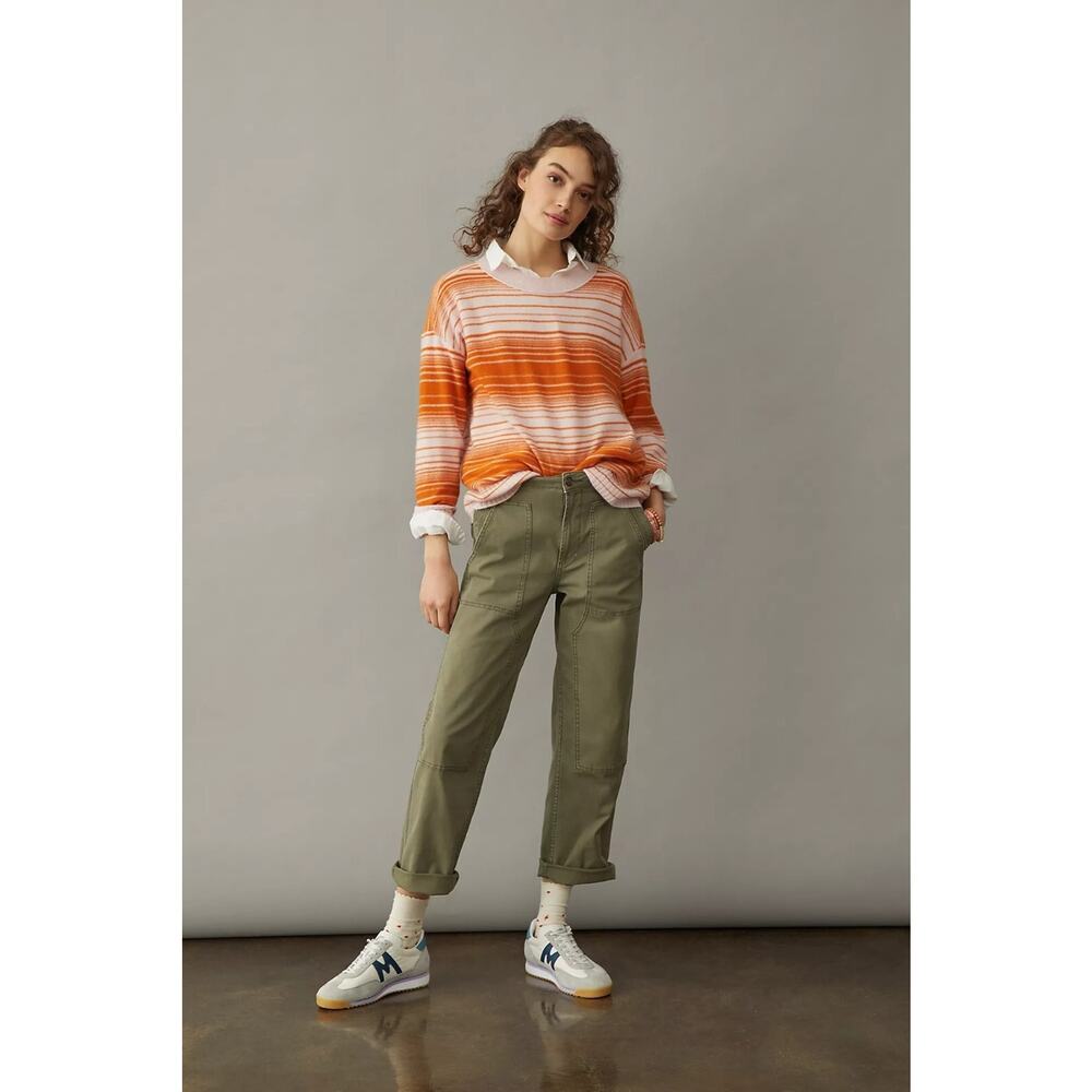 NWT Anthropologie by Pilcro Angie Seamed Cashmere Sweater $158 XS Pink